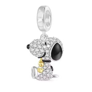 New Snoopy 925-Charm Bead Fit Original Pandora Bracelet